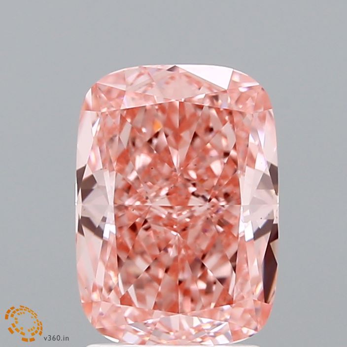 2.05 Carat Cushion Shaped, Ideal Cut, FANCY VIVID PINK Color, VS1 Clarity, IGI Certified Lab Grown Diamond