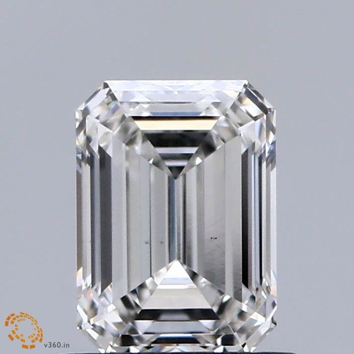 0.95 Carat Emerald Shaped, Ideal Cut, F Color, VS1 Clarity, IGI Certified Lab Grown Diamond