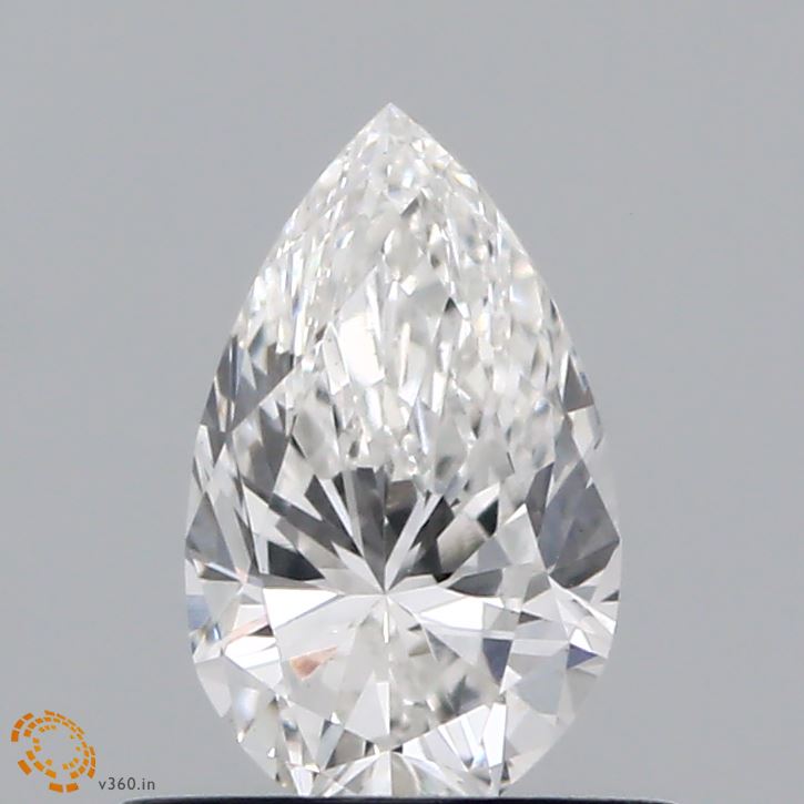 0.61 Carat Pear Shaped, Excellent Cut, F Color, VVS2 Clarity, IGI Certified Lab Grown Diamond