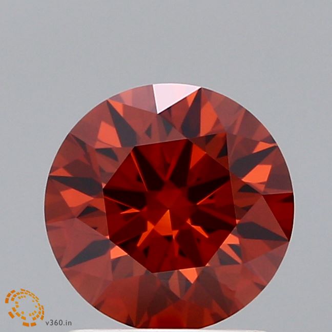 1.53 Carat Round Shaped, Ideal Cut, FANCY DEEP ORANGE Color, VS1 Clarity, IGI Certified Lab Grown Diamond
