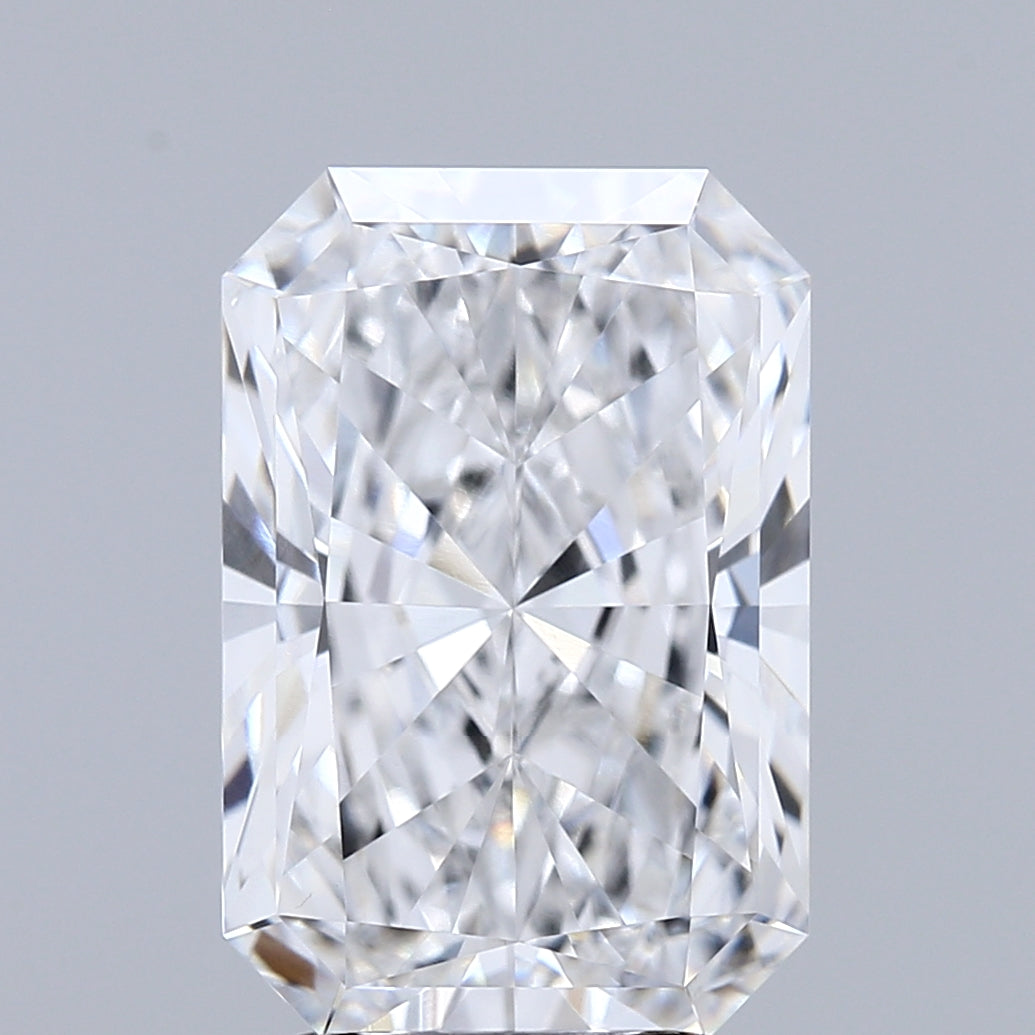 3.54 Carat Radiant Shaped, Ideal Cut, E Color, IF Clarity, IGI Certified Lab Grown Diamond
