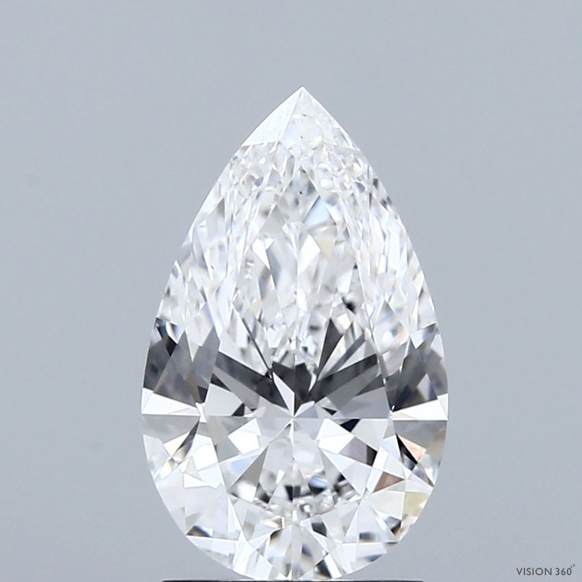 1.88 Carat Pear Shaped, Ideal Cut, E Color, VS1 Clarity, IGI Certified Lab Grown Diamond