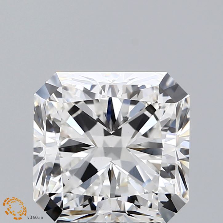 3.04 Carat Radiant Shaped, Ideal Cut, F Color, VS1 Clarity, IGI Certified Lab Grown Diamond