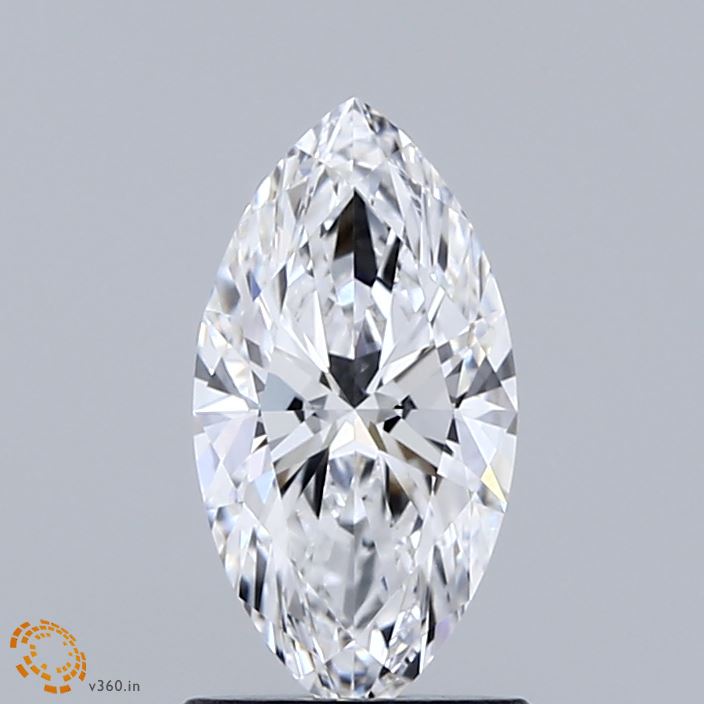 1.07 Carat Marquise Shaped, Ideal Cut, D Color, VVS2 Clarity, IGI Certified Lab Grown Diamond