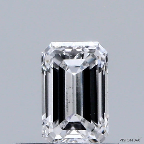 0.33 Carat Emerald Shaped, Ideal Cut, D Color, VS2 Clarity, IGI Certified Lab Grown Diamond