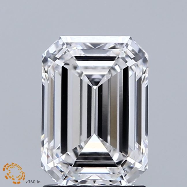 2.03 Carat Emerald Shaped, Ideal Cut, E Color, VVS2 Clarity, IGI Certified Lab Grown Diamond