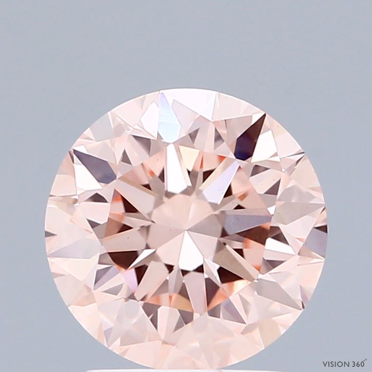 2.30 Carat Round Shaped, Excellent Cut, FANCY INTENSE PINK Color, VS1 Clarity, IGI Certified Lab Grown Diamond