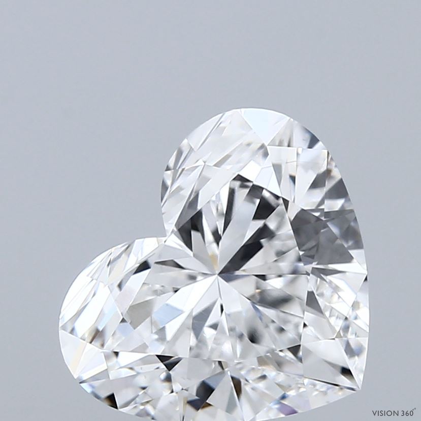 3.31 Carat Heart Shaped, Ideal Cut, D Color, VS1 Clarity, IGI Certified Lab Grown Diamond