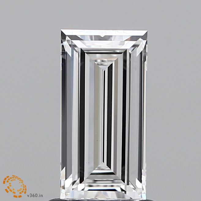1.08 Carat Baguette Shaped, Very Good Cut, E Color, VVS2 Clarity, IGI Certified Lab Grown Diamond