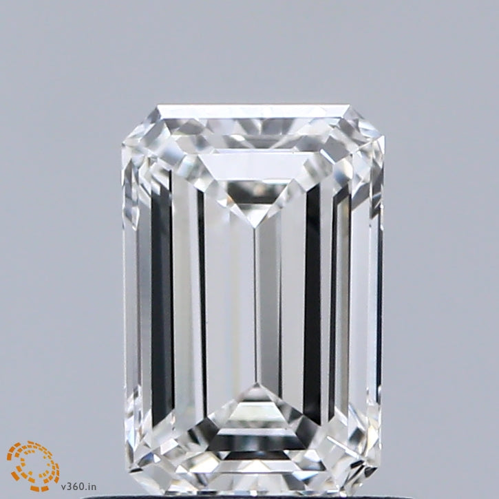 0.88 Carat Emerald Shaped, Ideal Cut, E Color, VS1 Clarity, IGI Certified Lab Grown Diamond