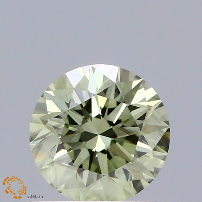 0.62 Carat Round Shaped, Excellent Cut, FANCY INTENSE GREEN Color, VS2 Clarity, IGI Certified Lab Grown Diamond