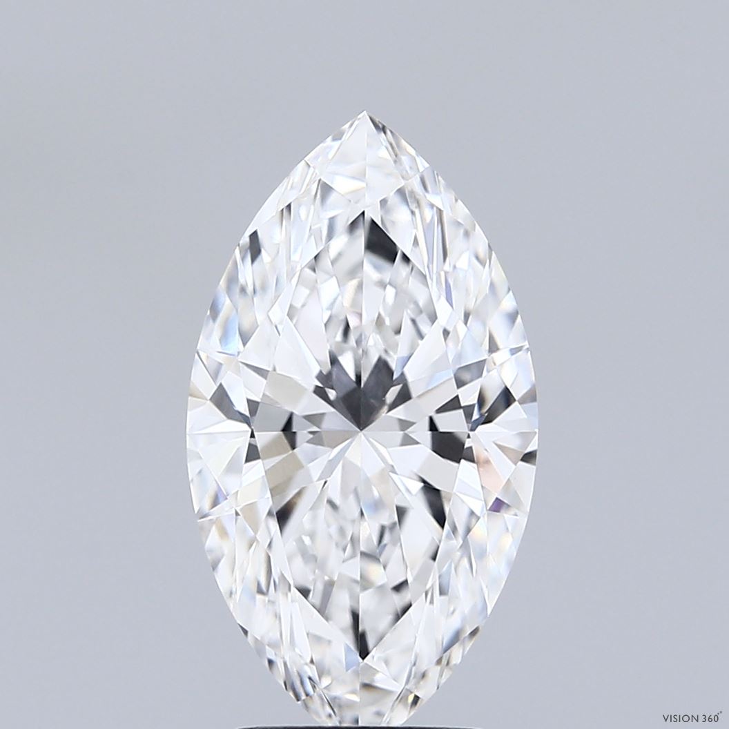 3.01 Carat Marquise Shaped, Ideal Cut, E Color, VVS1 Clarity, IGI Certified Lab Grown Diamond