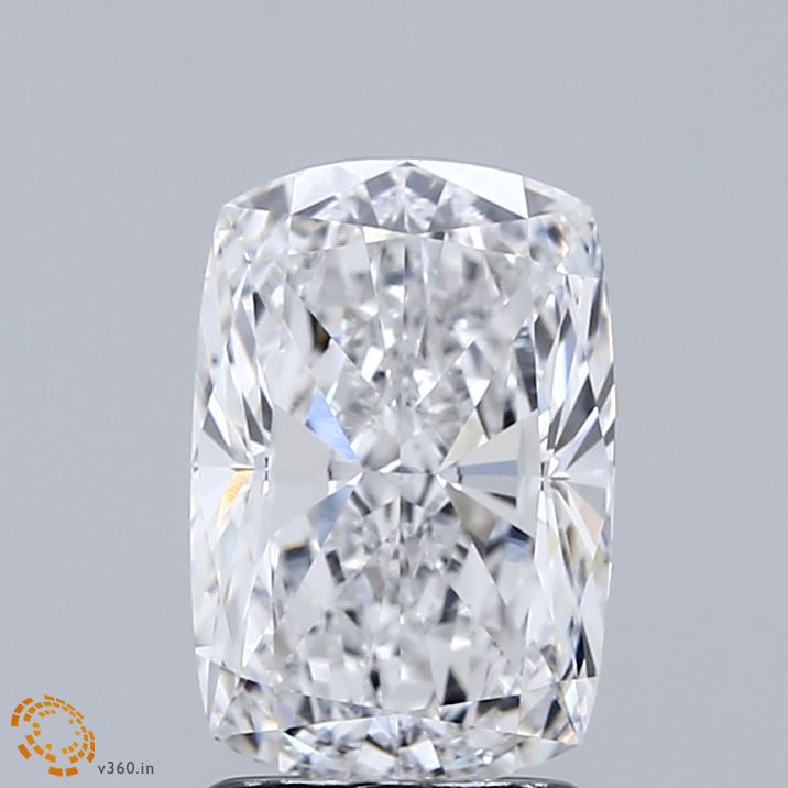 2.07 Carat Cushion Shaped, Ideal Cut, D Color, VVS1 Clarity, IGI Certified Lab Grown Diamond