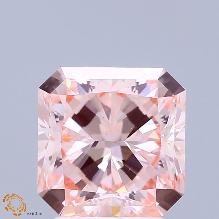 3.01 Carat Radiant Shaped, Ideal Cut, FANCY INTENSE PINK Color, VS1 Clarity, IGI Certified Lab Grown Diamond