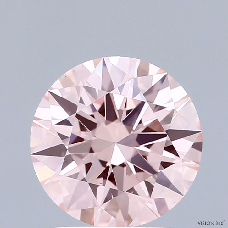 2.06 Carat Round Shaped, Excellent Cut, FANCY INTENSE PINK Color, VS1 Clarity, IGI Certified Lab Grown Diamond