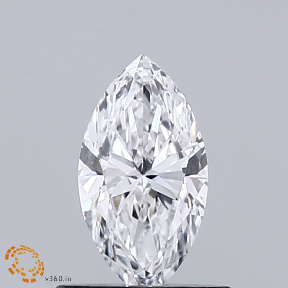 0.53 Carat Marquise Shaped, Ideal Cut, D Color, VVS2 Clarity, IGI Certified Lab Grown Diamond