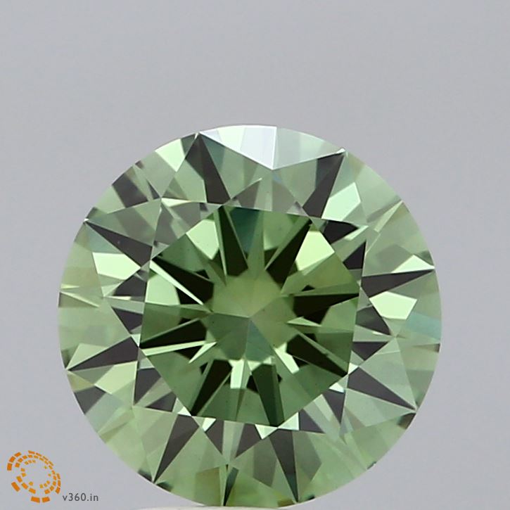 2.01 Carat Round Shaped, Excellent Cut, FANCY VIVID GREEN Color, VS1 Clarity, IGI Certified Lab Grown Diamond