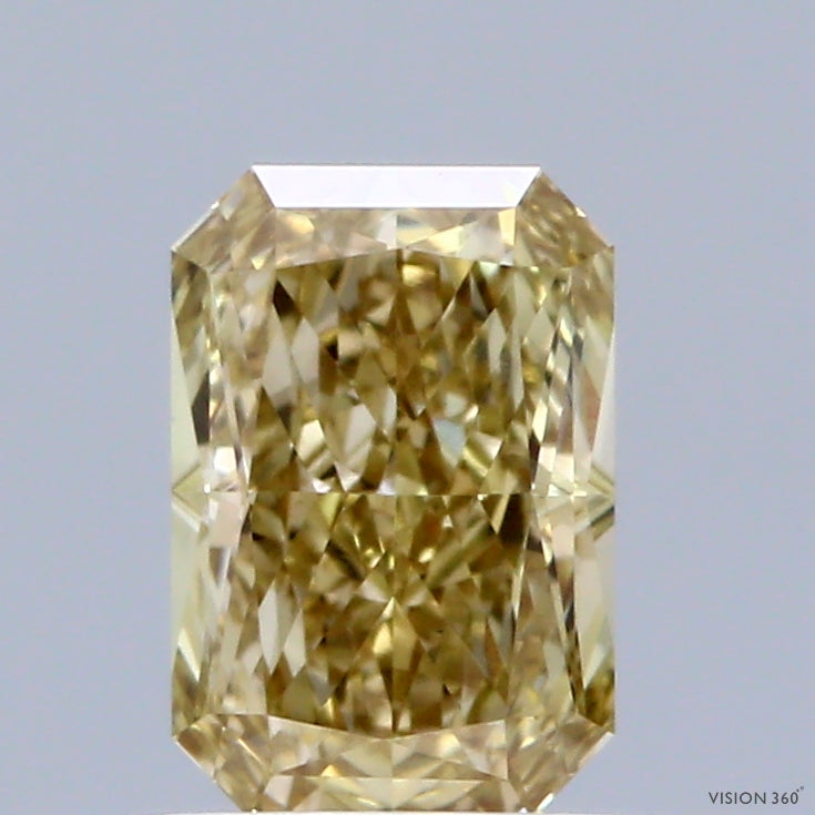 1.07 Carat Radiant Shaped, Excellent Cut, FANCY YELLOW Color, VS1 Clarity, IGI Certified Lab Grown Diamond