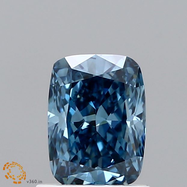 1.00 Carat Cushion Shaped, Ideal Cut, FANCY VIVID BLUE Color, SI1 Clarity, IGI Certified Lab Grown Diamond