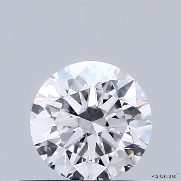 0.39 Carat Round Shaped, Very Good Cut, D Color, VVS2 Clarity, IGI Certified Lab Grown Diamond