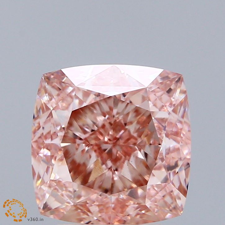4.08 Carat Cushion Shaped, Ideal Cut, FANCY INTENSE PINK Color, VS1 Clarity, IGI Certified Lab Grown Diamond