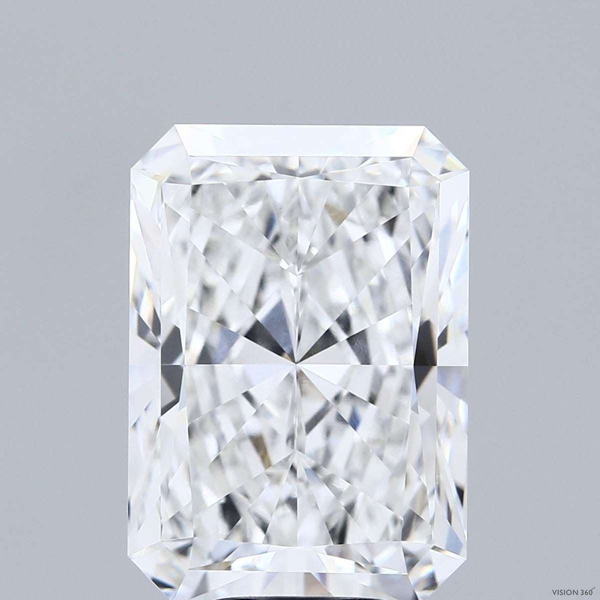 9.50 Carat Radiant Shaped, Ideal Cut, F Color, VVS2 Clarity, IGI Certified Lab Grown Diamond