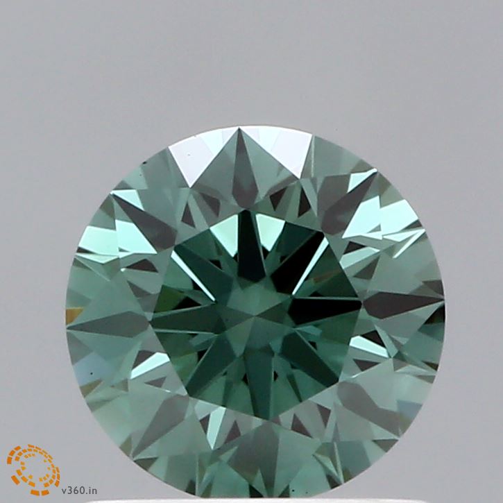 1.00 Carat Round Shaped, Ideal Cut, FANCY VIVID GREEN Color, VS1 Clarity, IGI Certified Lab Grown Diamond