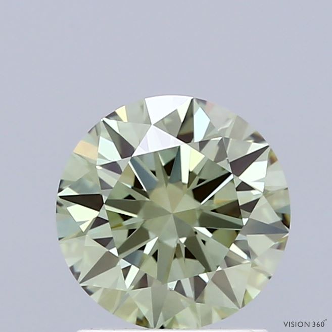 1.43 Carat Round Shaped, Ideal Cut, FANCY VIVID GREEN Color, VS1 Clarity, IGI Certified Lab Grown Diamond