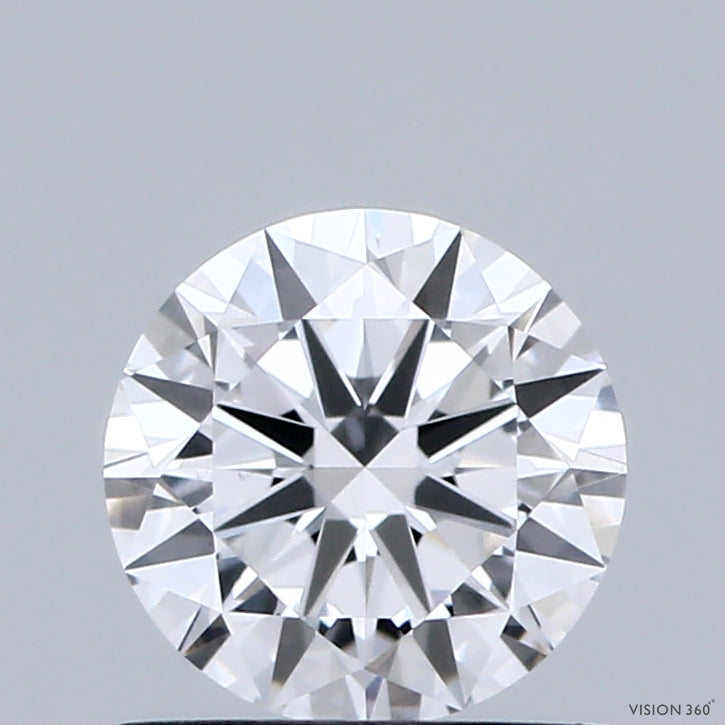0.85 Carat Round Shaped, Excellent Cut, E Color, VVS2 Clarity, IGI Certified Lab Grown Diamond