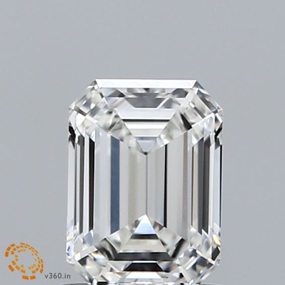 0.93 Carat Emerald Shaped, Ideal Cut, G Color, VS1 Clarity, IGI Certified Lab Grown Diamond