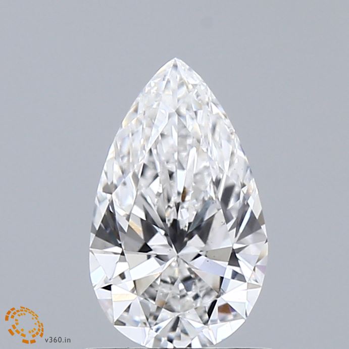 0.96 Carat Pear Shaped, Ideal Cut, E Color, VS2 Clarity, IGI Certified Lab Grown Diamond