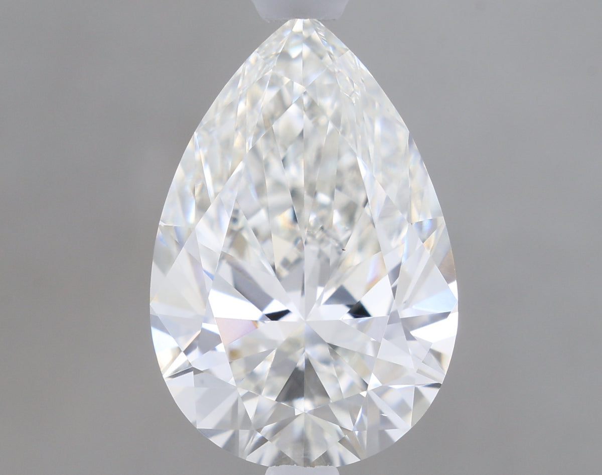 1.60 Carat Pear Shaped, Ideal Cut, G Color, VS1 Clarity, IGI Certified Lab Grown Diamond