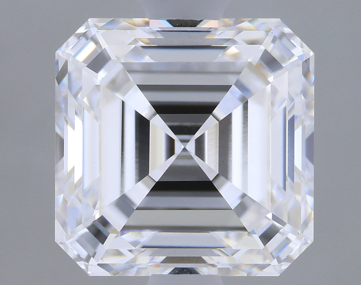 1.61 Carat Asscher Shaped, Ideal Cut, D Color, VS1 Clarity, IGI Certified Lab Grown Diamond