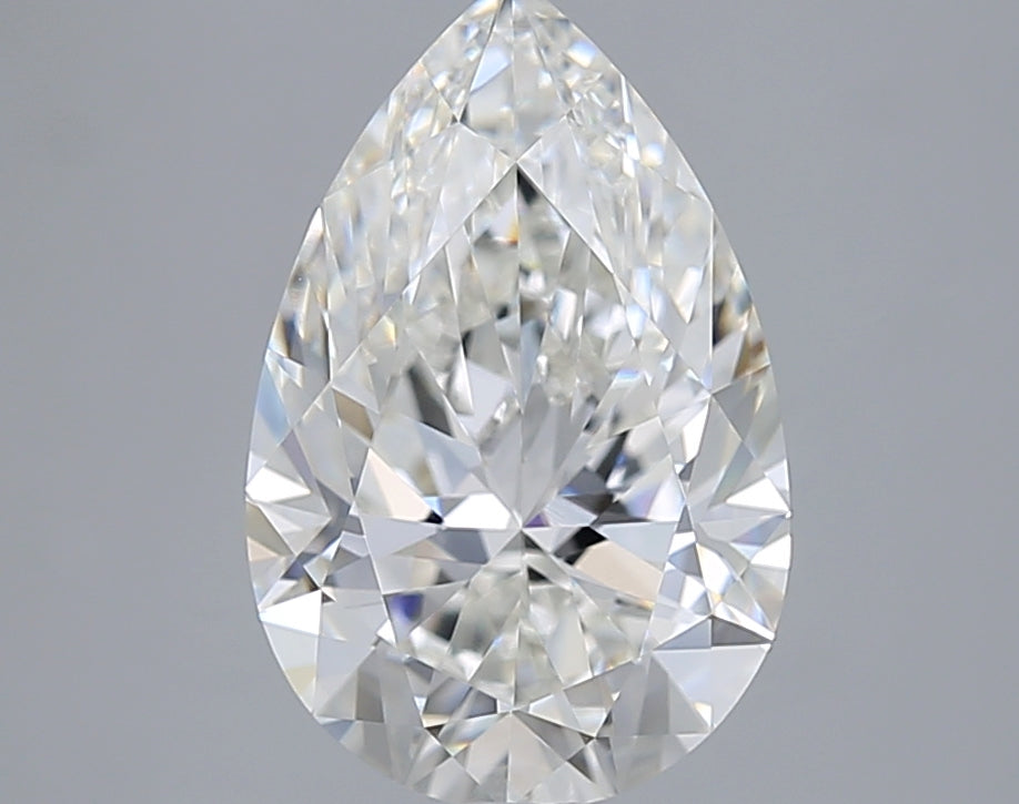 3.05 Carat Pear Shaped, Ideal Cut, G Color, VVS1 Clarity, IGI Certified Lab Grown Diamond