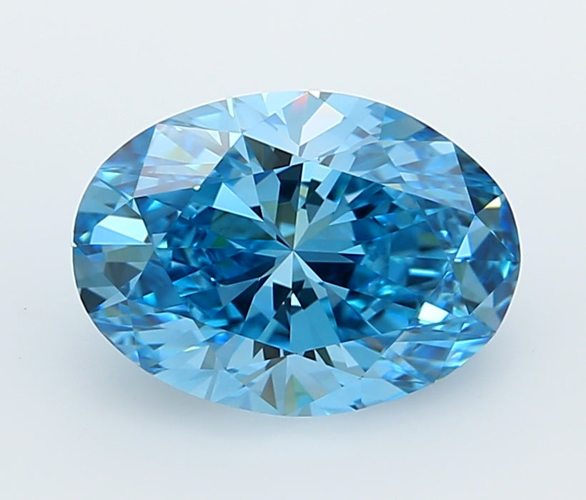 2.01 Carat Oval Shaped, Ideal Cut, VVS2 Clarity, IGI Certified Lab Grown Diamond