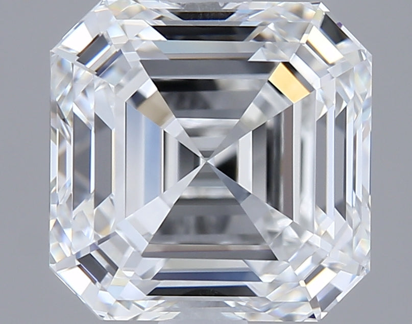 2.33 Carat Asscher Shaped, Ideal Cut, E Color, VVS1 Clarity, GIA Certified Lab Grown Diamond