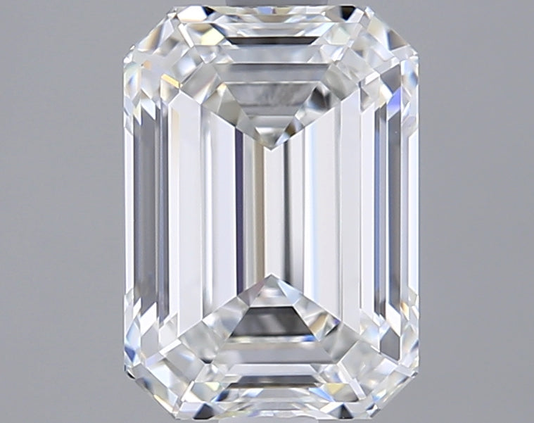 2.03 Carat Emerald Shaped, Ideal Cut, F Color, VVS1 Clarity, GIA Certified Lab Grown Diamond