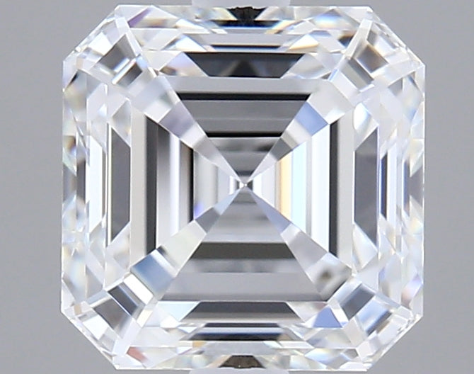 2.21 Carat Asscher Shaped, Ideal Cut, E Color, VVS1 Clarity, GIA Certified Lab Grown Diamond