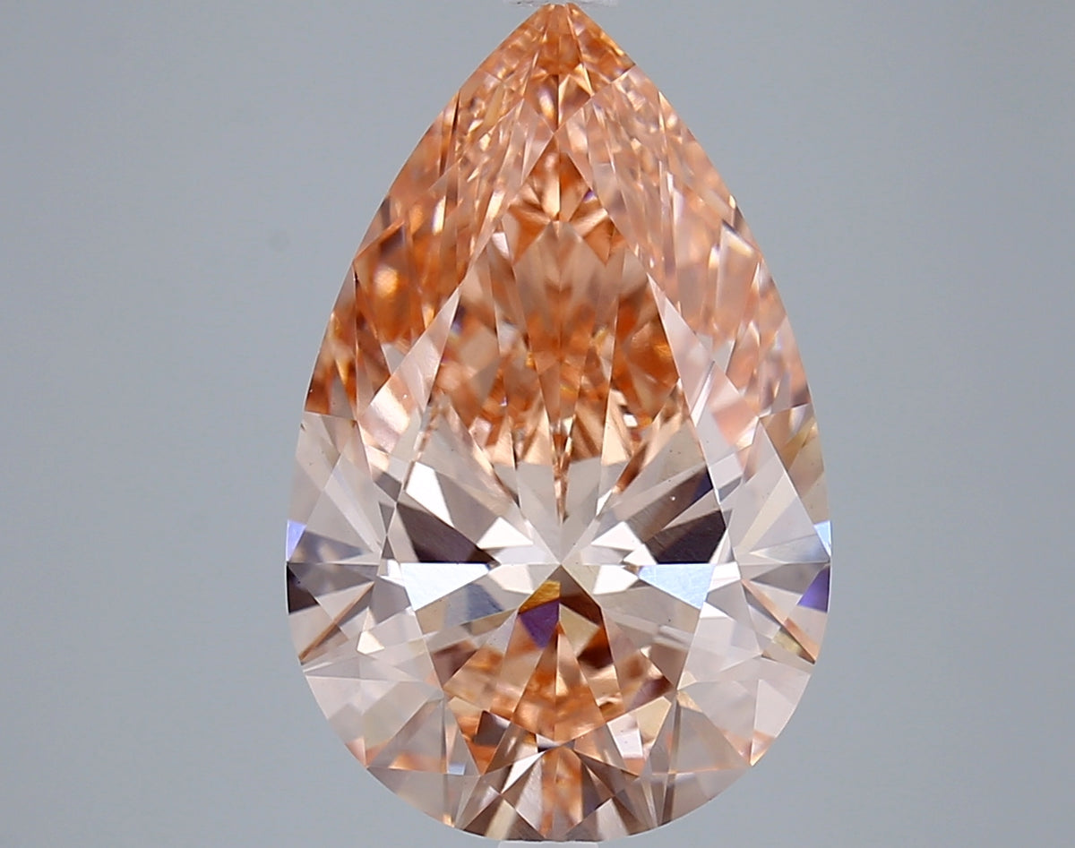 6.03 Carat Pear Shaped, Ideal Cut, VS1 Clarity, IGI Certified Lab Grown Diamond