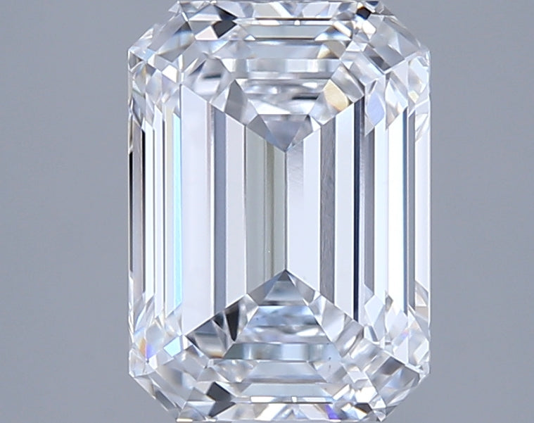 2.10 Carat Emerald Shaped, Ideal Cut, D Color, VS1 Clarity, GIA Certified Lab Grown Diamond