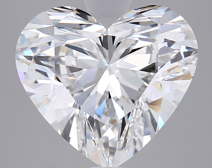 3.02 Carat Heart Shaped, Ideal Cut, F Color, VVS2 Clarity, GIA Certified Lab Grown Diamond