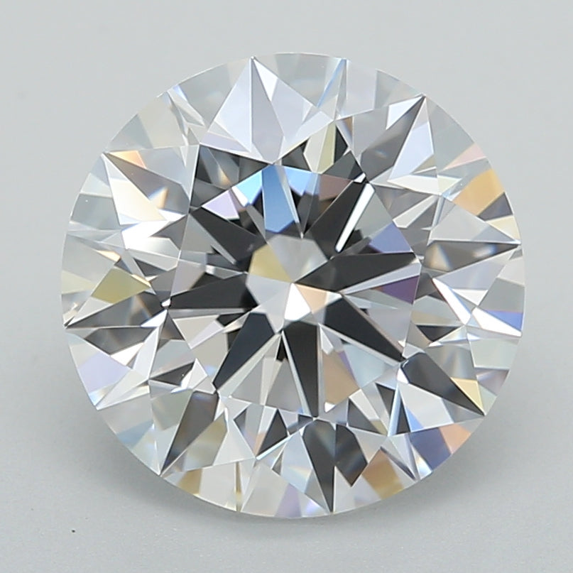 4.04 Carat Round Shaped, Excellent Cut, D Color, VVS2 Clarity, GIA Certified Lab Grown Diamond