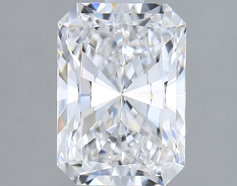 2.06 Carat Radiant Shaped, Ideal Cut, D Color, VVS2 Clarity, GIA Certified Lab Grown Diamond