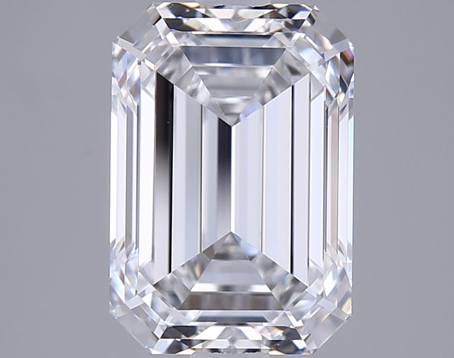 2.51 Carat Emerald Shaped, Ideal Cut, E Color, VS2 Clarity, GIA Certified Lab Grown Diamond