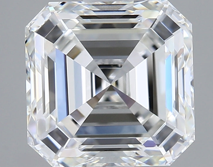 2.01 Carat Asscher Shaped, Ideal Cut, F Color, VVS1 Clarity, GIA Certified Lab Grown Diamond