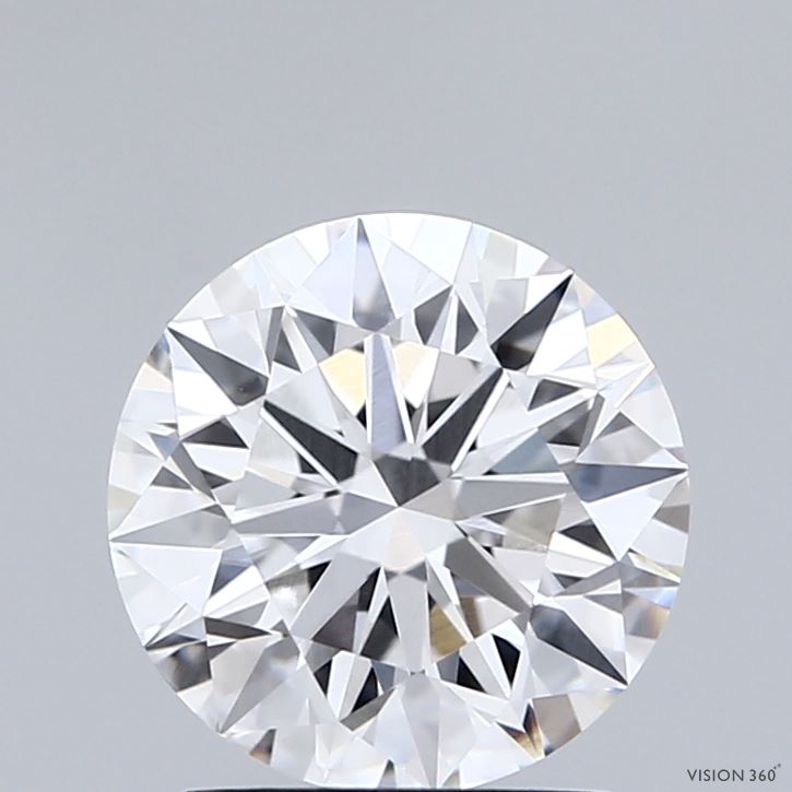 2.04 Carat Round Shaped, Ideal Cut, D Color, VVS2 Clarity, IGI Certified Lab Grown Diamond
