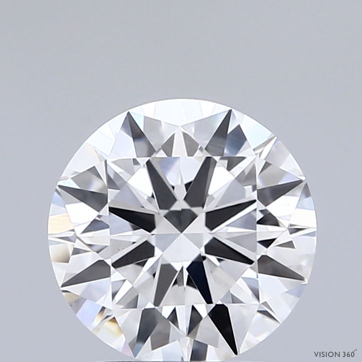 2.01 Carat Round Shaped, Ideal Cut, E Color, VVS2 Clarity, IGI Certified Lab Grown Diamond