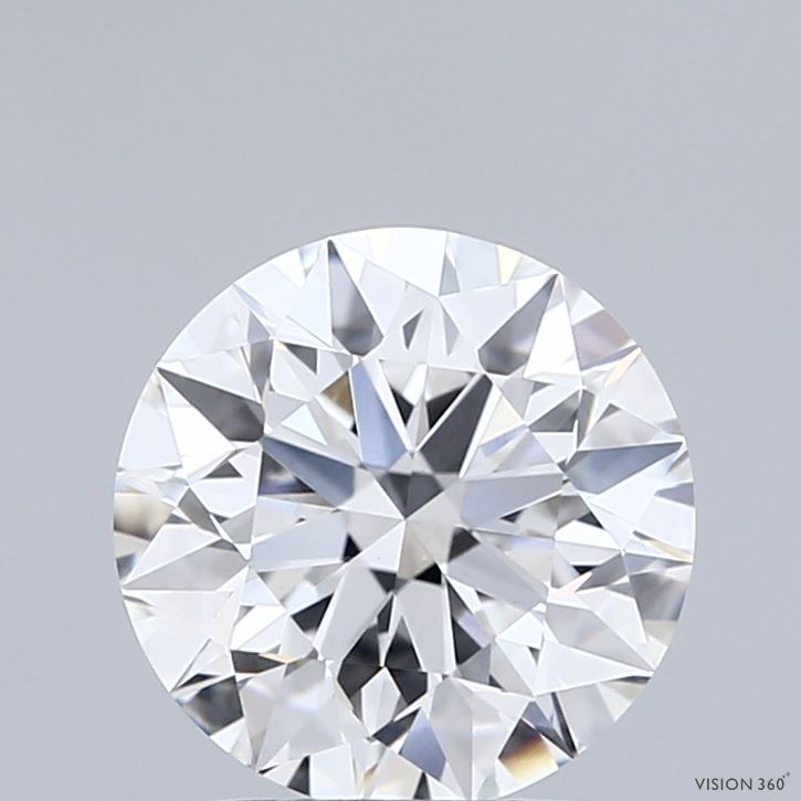 2.01 Carat Round Shaped, Excellent Cut, E Color, VVS2 Clarity, IGI Certified Lab Grown Diamond
