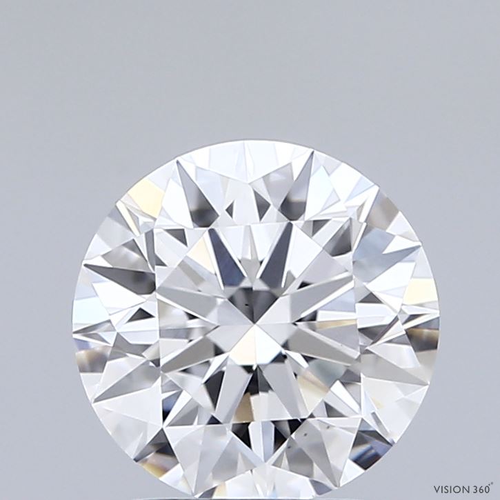 2.01 Carat Round Shaped, Ideal Cut, D Color, VS1 Clarity, IGI Certified Lab Grown Diamond