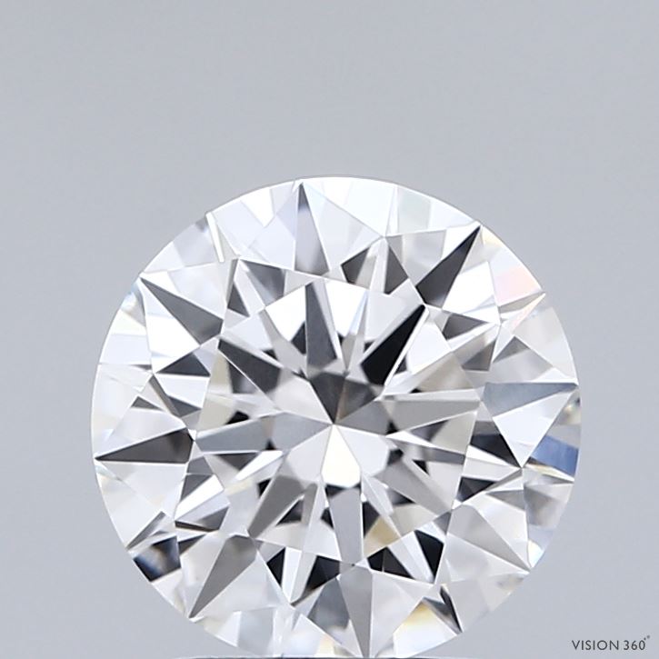 2.03 Carat Round Shaped, Ideal Cut, F Color, VVS2 Clarity, IGI Certified Lab Grown Diamond